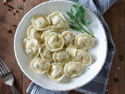 Пельмени свино-говяжьи с сочным мясом