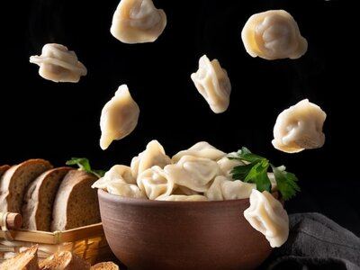 Пельмени из куриного фие вареные